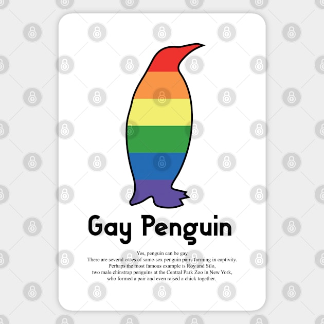 Gay Penguin G9b - Can animals be gay series - meme gift t-shirt Magnet by FOGSJ